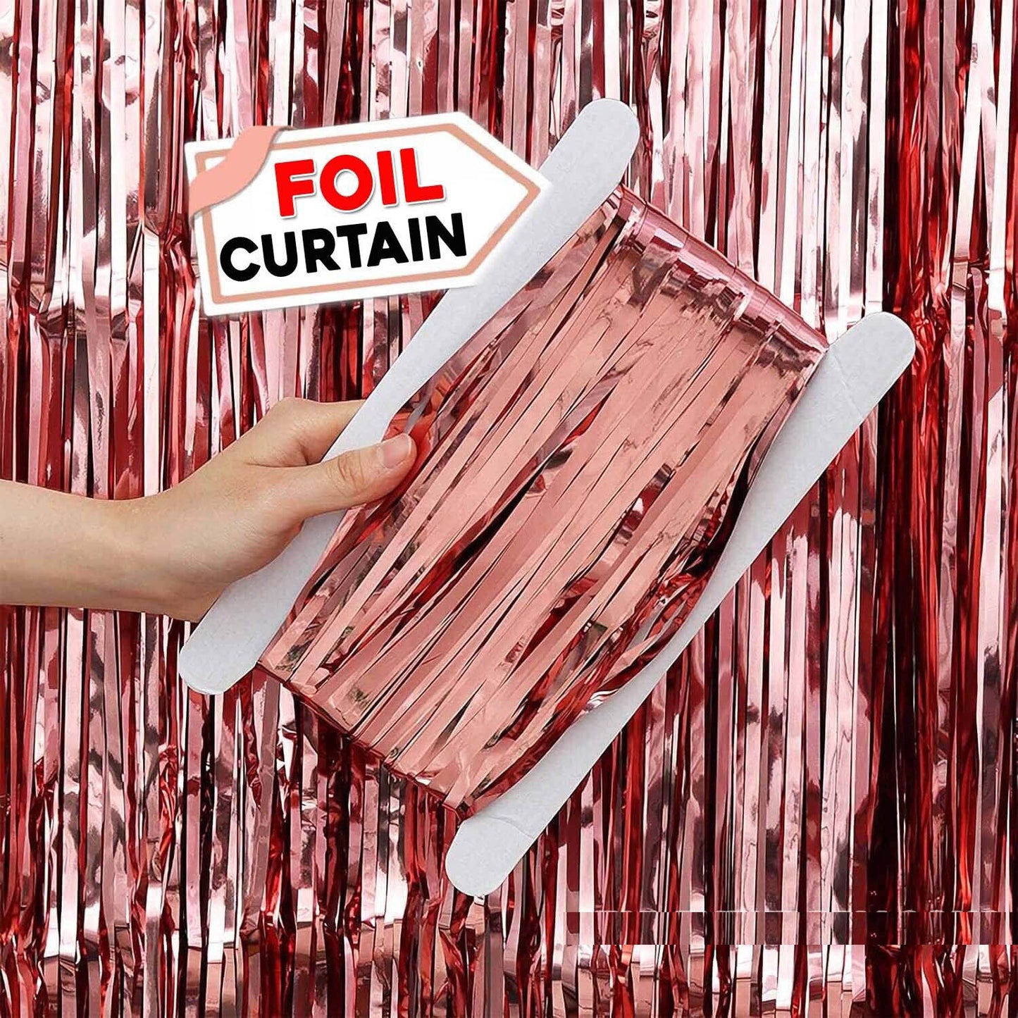 2M Rose-Gold FOIL CURTAIN-N310RG