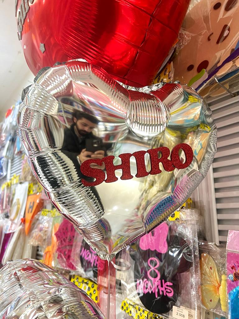 Silver Heart Shape Balloon 18”