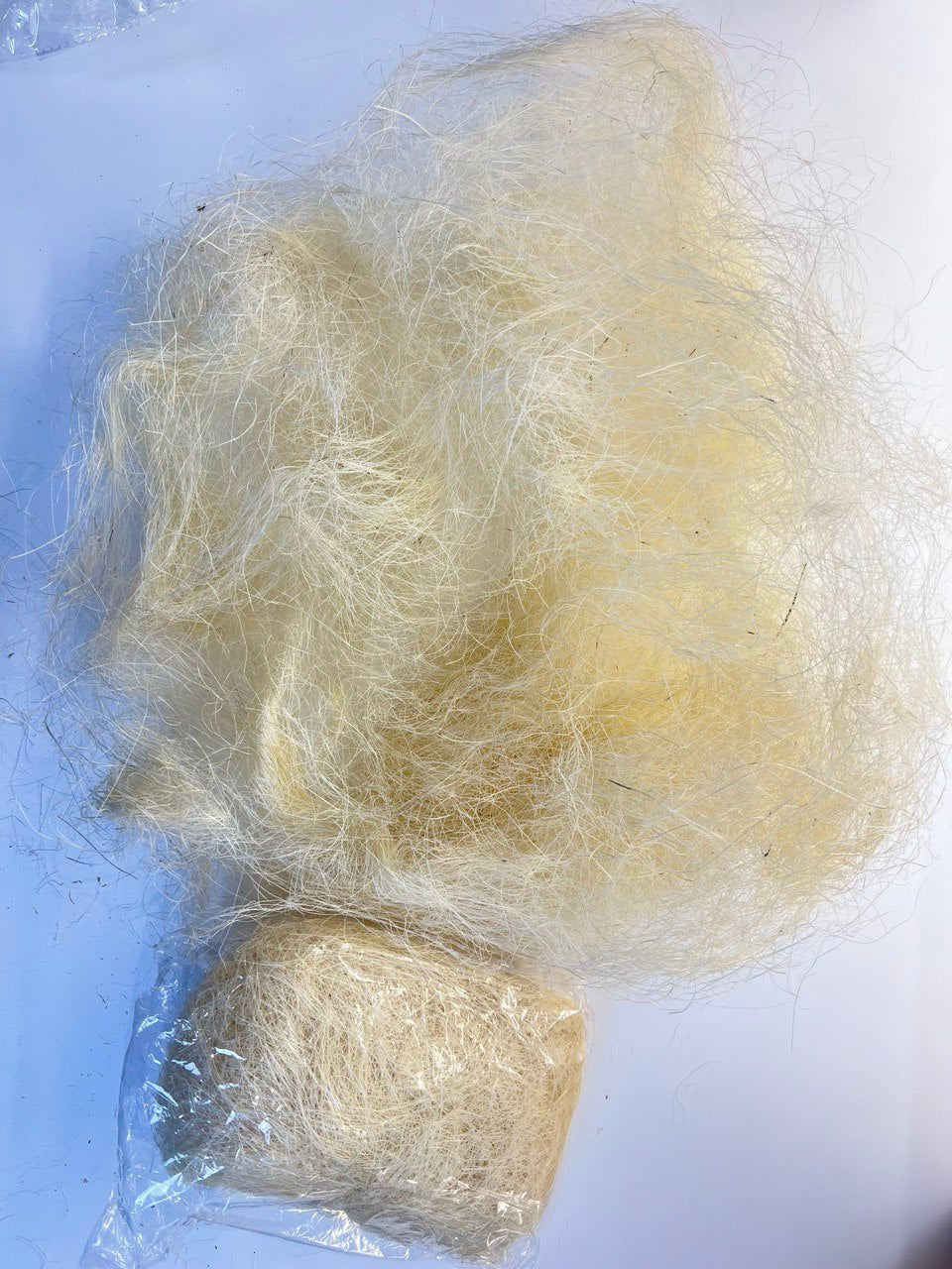 White Throwster Silk Fiber