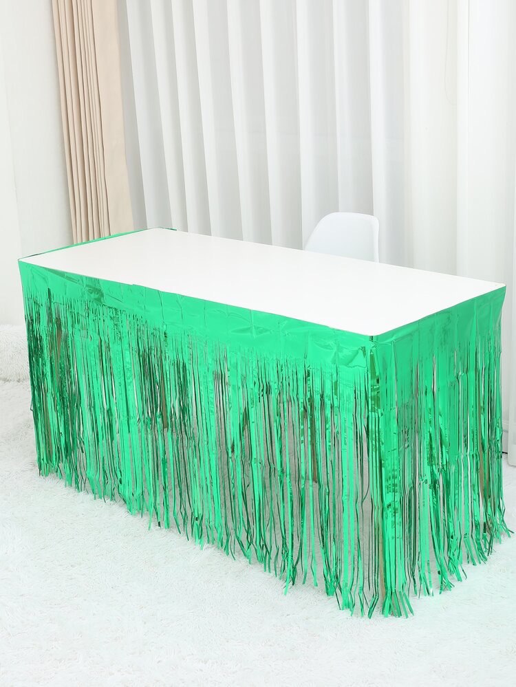 1M GREEN FOIL CURTAIN-B072-GR
