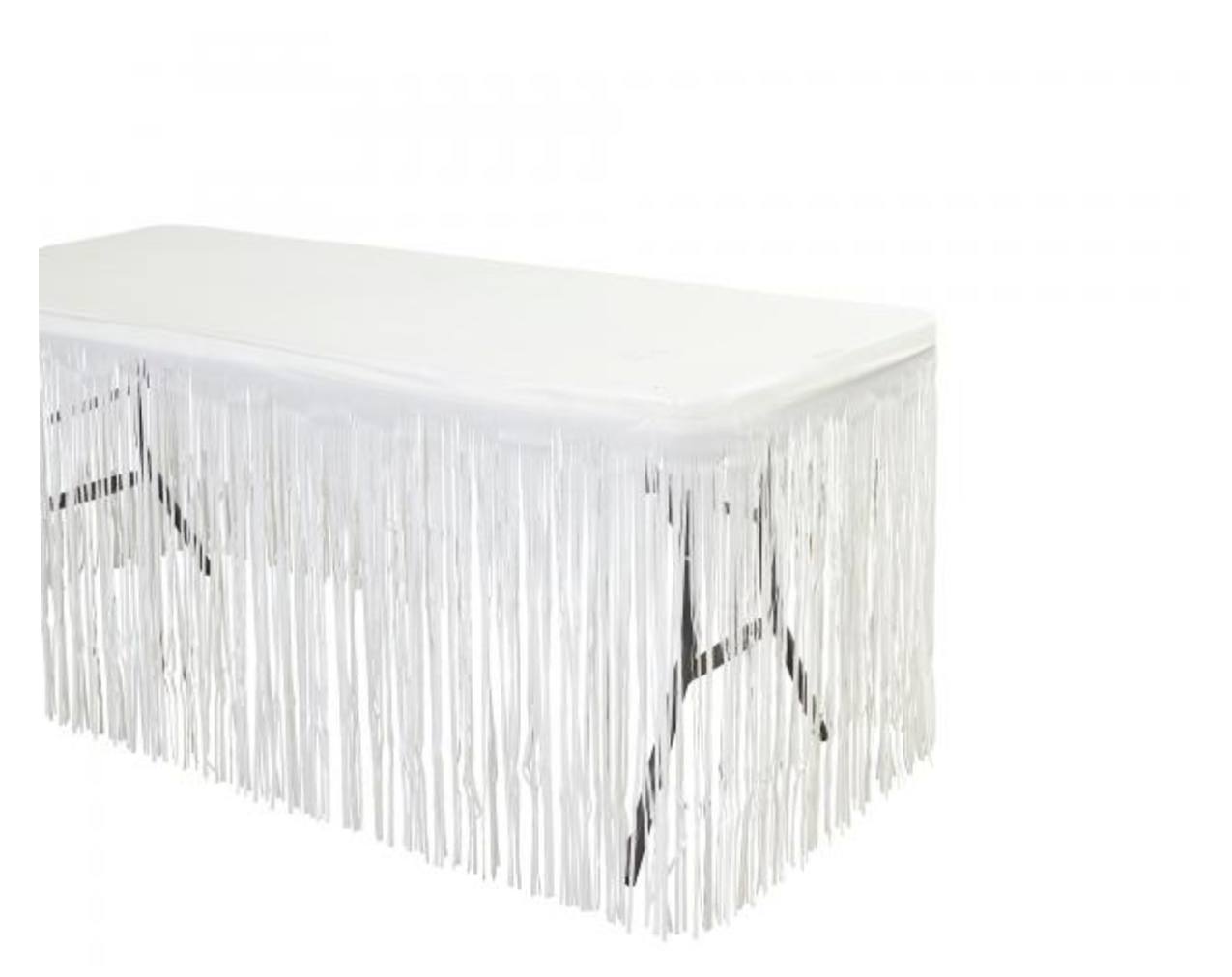 1M WHITE FOIL CURTAIN-B072-W