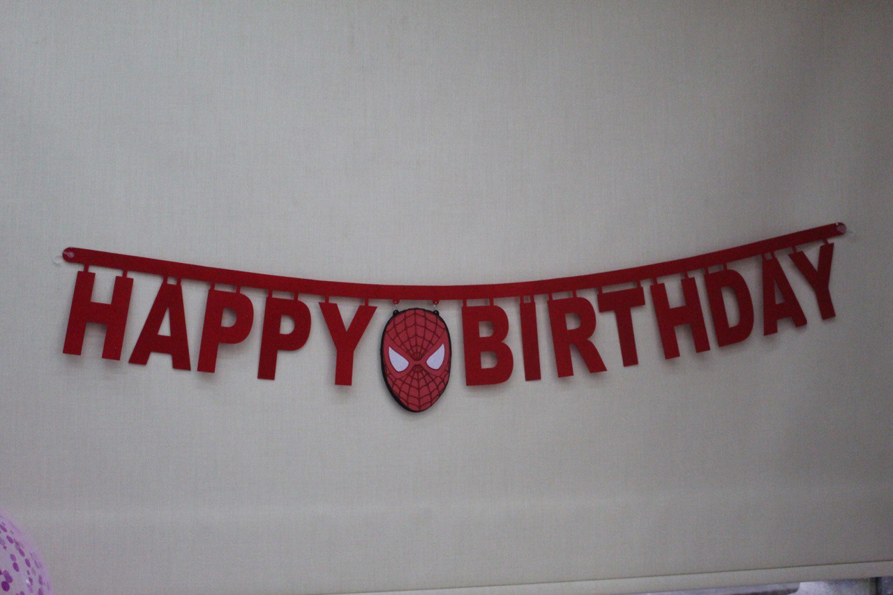Happy Birthday Banner Spiderman