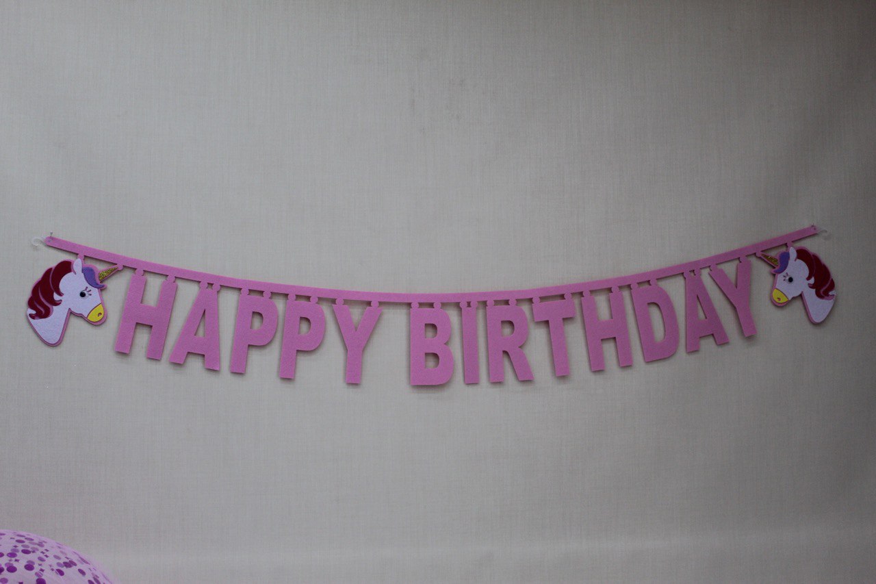 Happy Birthday Banner Unicorn