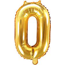 Balloons Number 0 Gold 17''