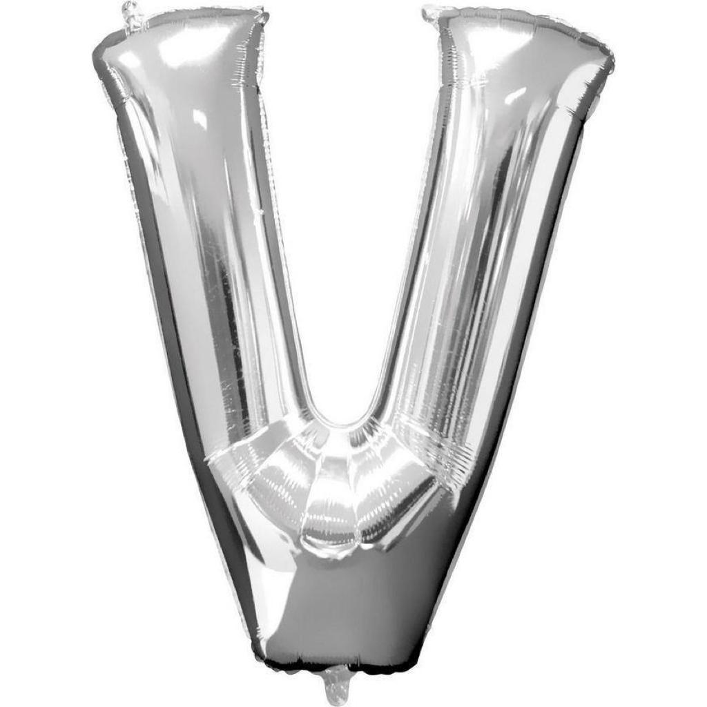 Balloon 17''Silver Letter (V)