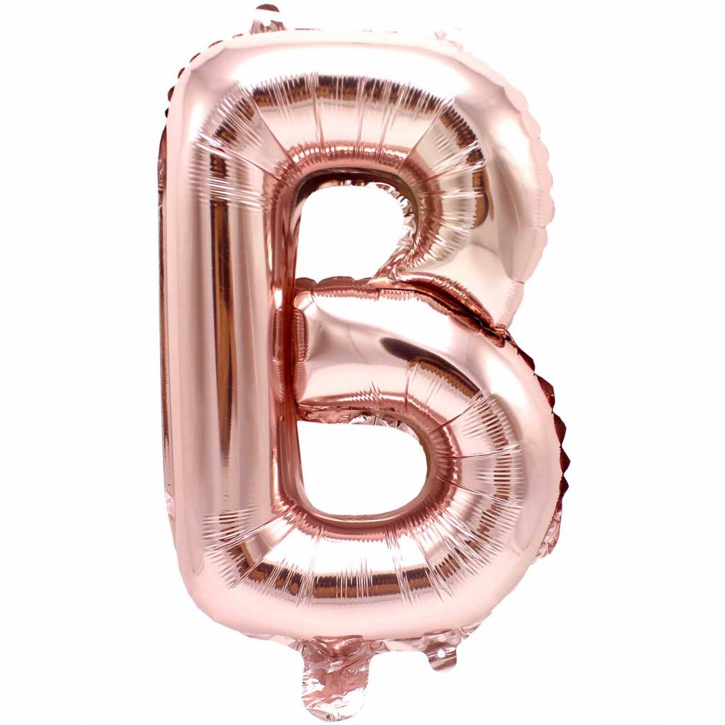 Balloon B Gold Rose Letter (B)17''