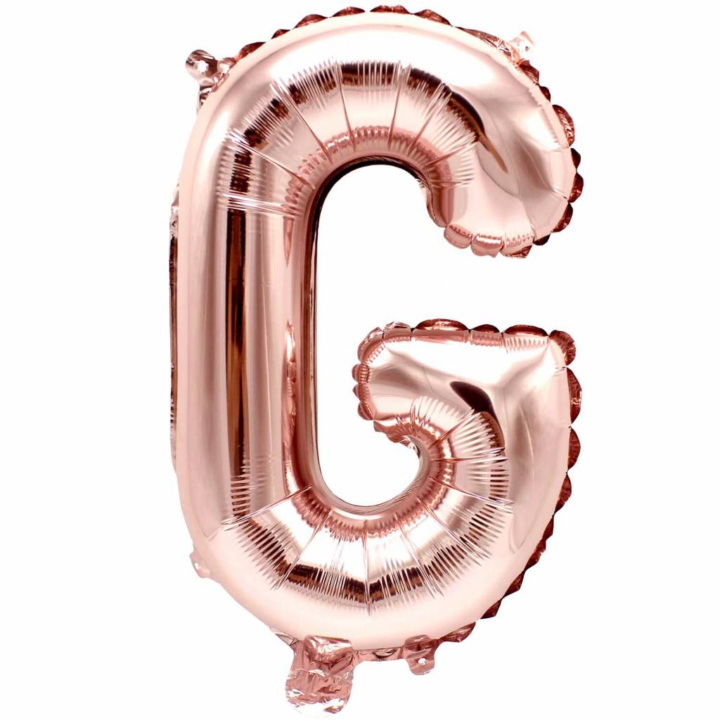 Balloon G Gold Rose Letter (G)17''
