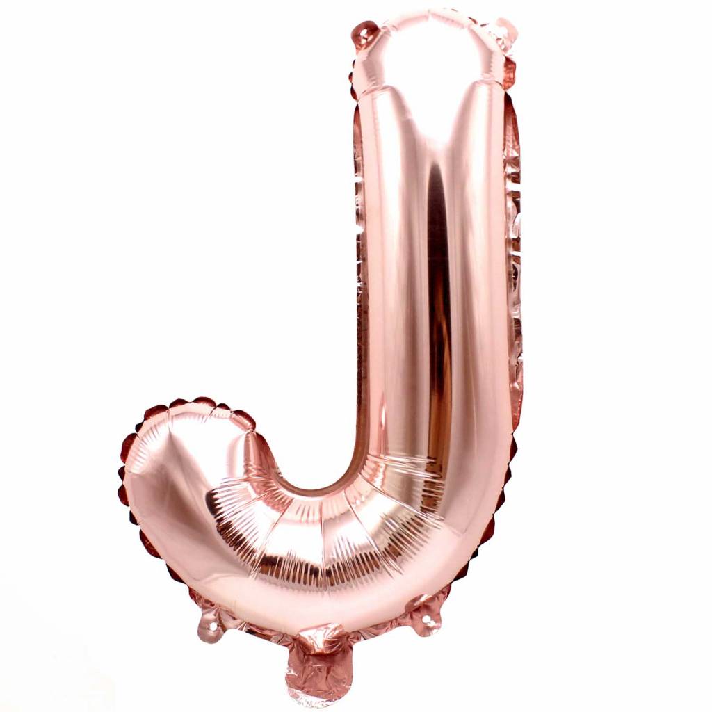 Balloon J Gold Rose Letter (J)17''