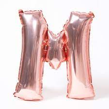 Balloon Gold Rose Letter (M)17''