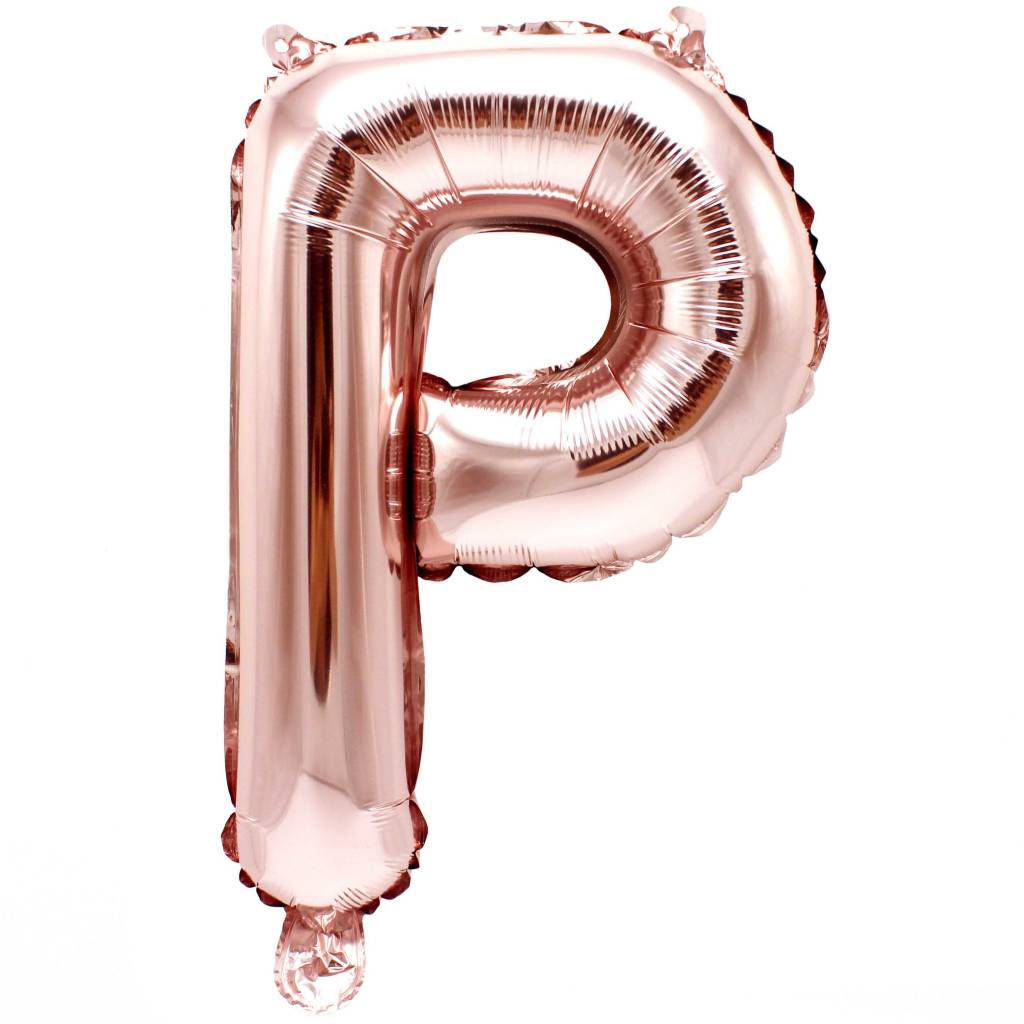 Balloon P Gold Rose Letter (P)17''