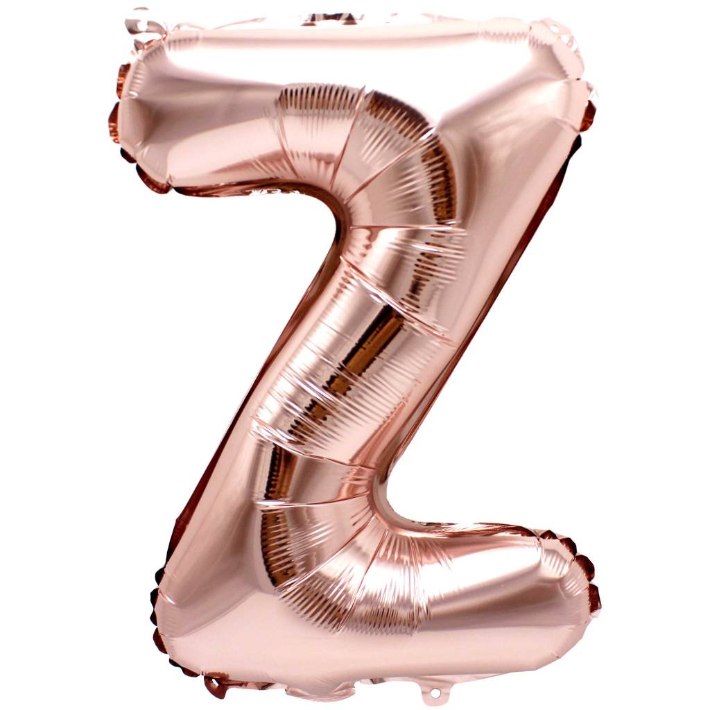 Balloon Z Gold Rose Letter (Z)17''