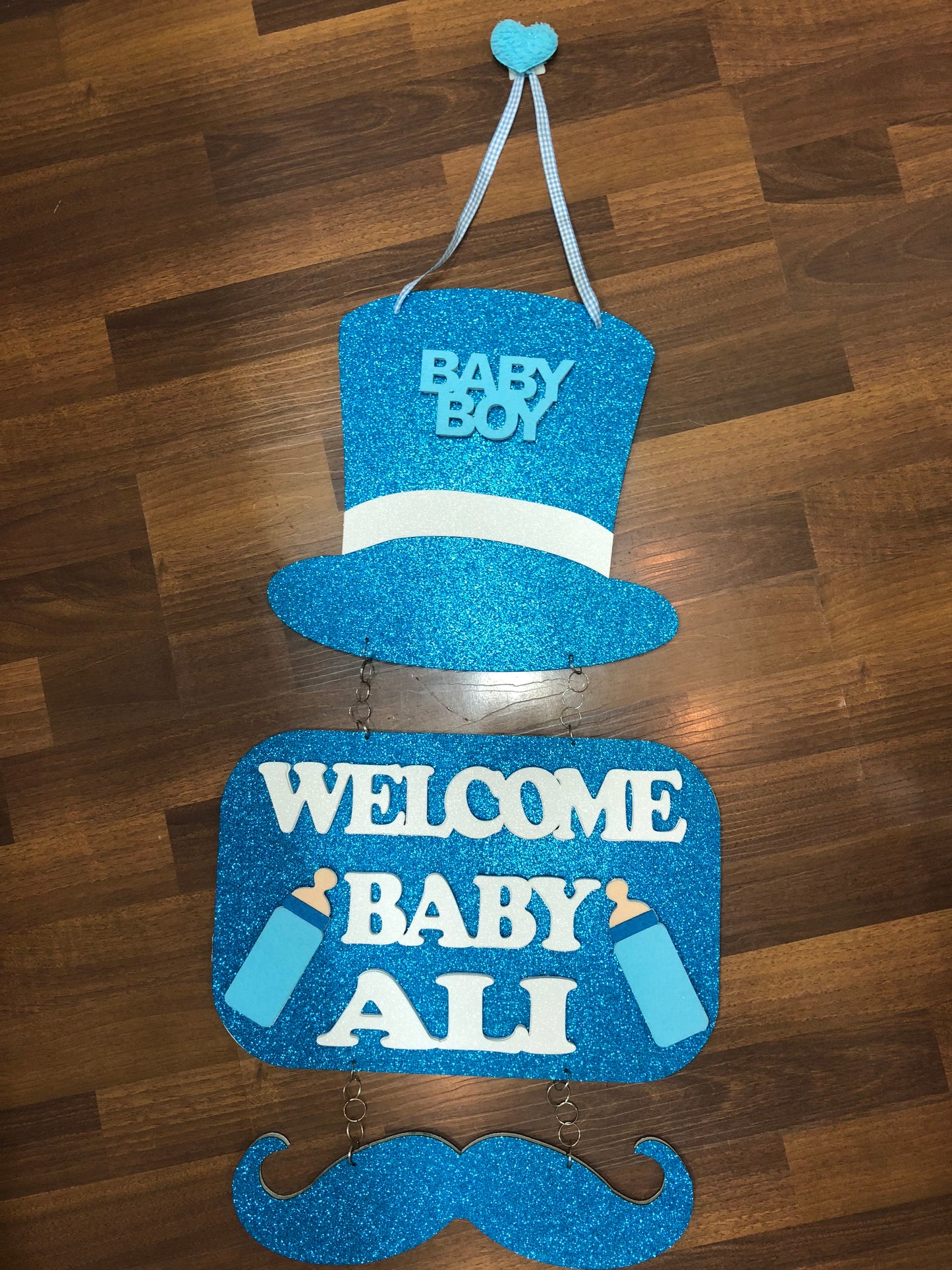 Baby boy door decorations