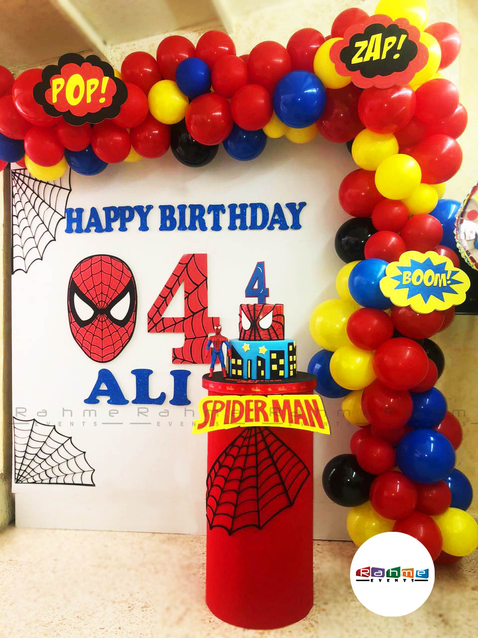 Spider Man Birthday Backdrop