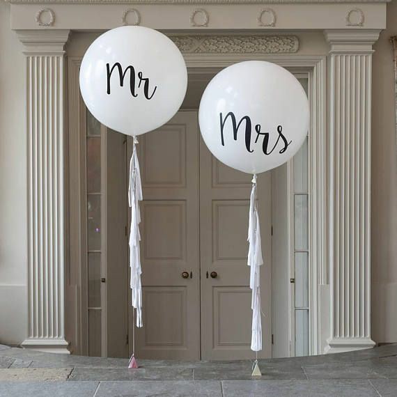 Helium Balloons Mr & Mrs