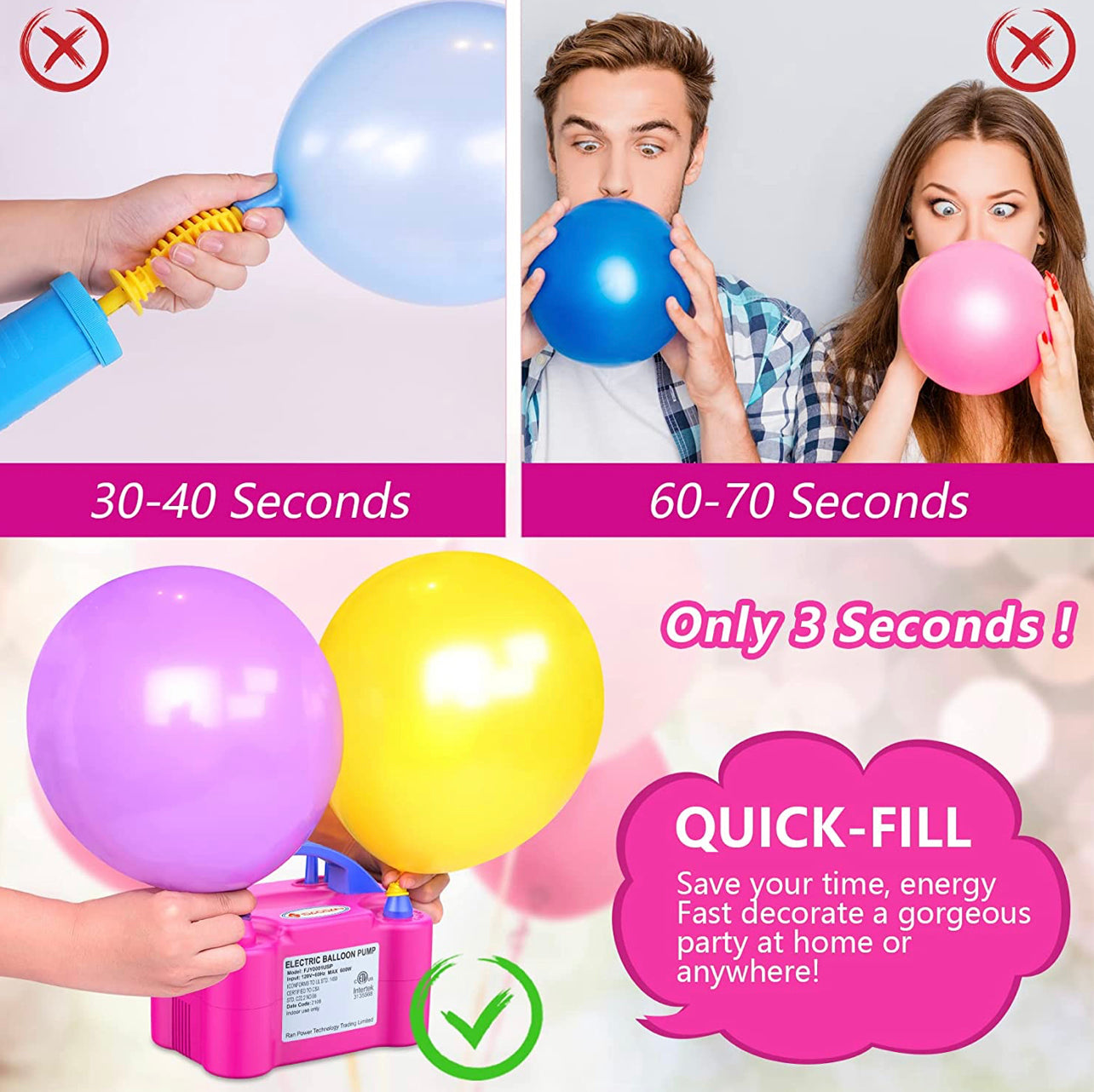 Electric Air Balloon Pump