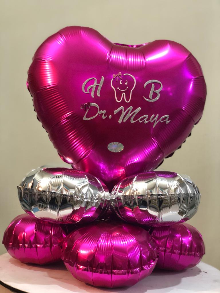 First tooth arrangement balloon -heart