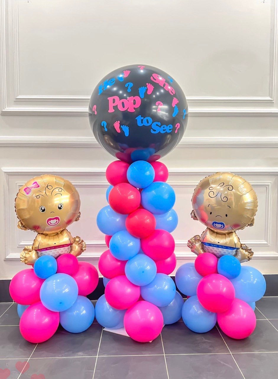 Gender reveal decorations