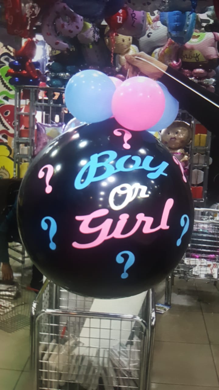 Gender Reveal He or She Pop Balloon -30