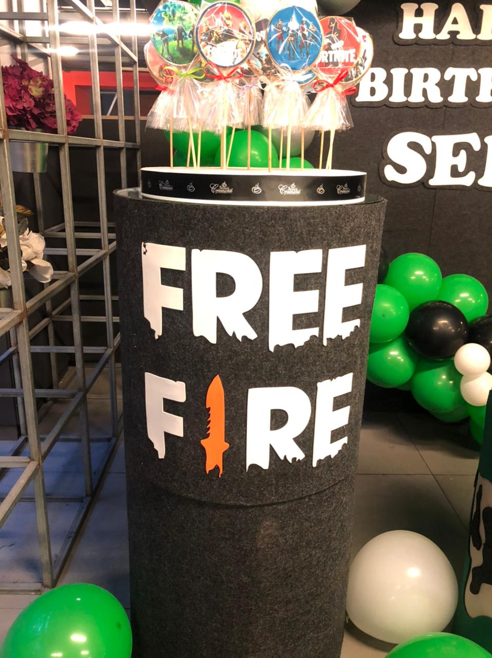 Free Fire Birthday Backdrop
