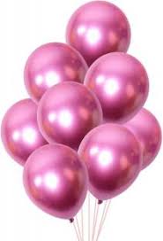 Helium Fuchsia Metallic Balloon
