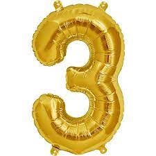 Gold Balloon Number 17"