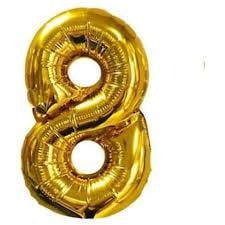 Gold Balloon Number 17"