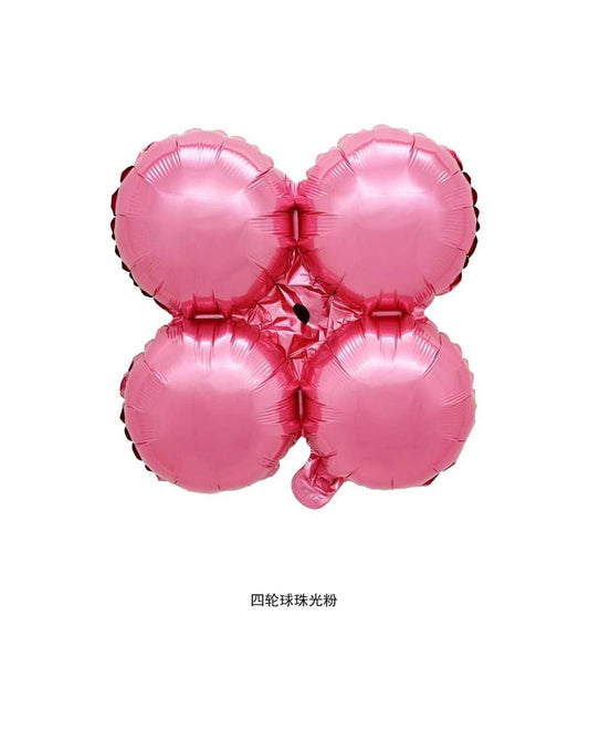 008-1-Pink Round Four-Layers Foil Balloon
