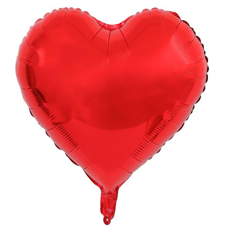 008-2-Red Heart  Foil Balloon 18''