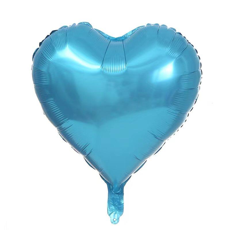 008-3-Blue Heart  Foil Balloon 18''