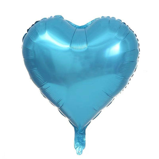 008-3-Blue Heart  Foil Balloon 18''