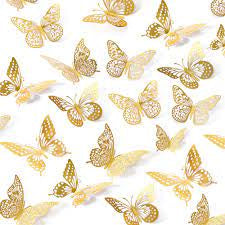 Gold butterfly 3D For Decoration-110