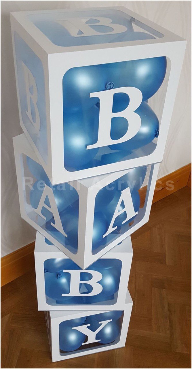 Box Balloons Inside Decoration - Blue