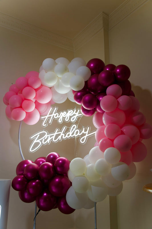 Birthday arrangement circle-S1