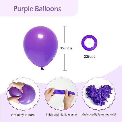 12''Latex Purple Balloon N247PU