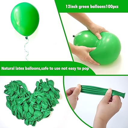 12'' latex Green 1 balloon L12-6