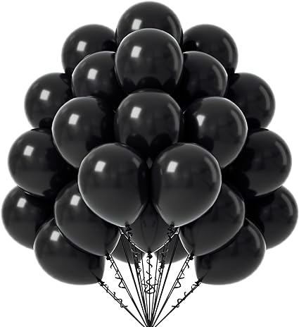 12''  Latex  Black Helium  Balloon L12-3-5-H