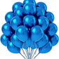 12''  Latex Metallic Blue Helium  Balloon N248-BC-H