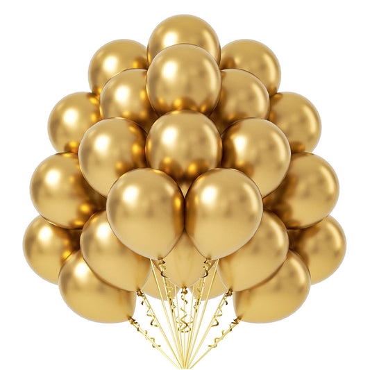 12''  Latex Metallic Gold Helium  Balloon N248-GC-H