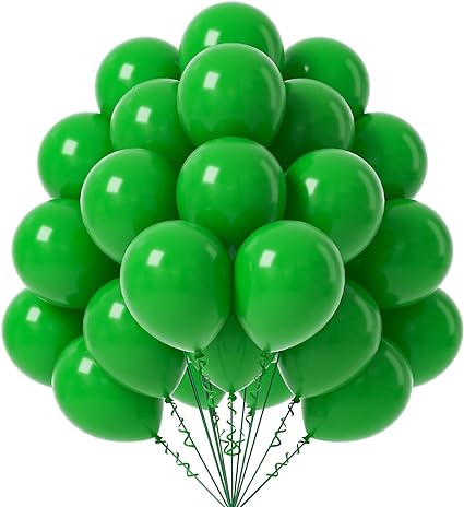 12''  Latex  Green Helium  Balloon N247G-H
