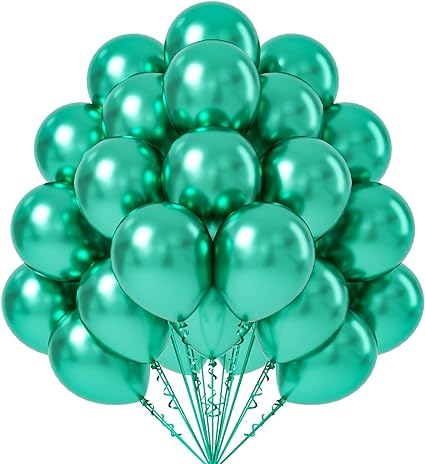 12''  Latex  Metallic Green  Helium  Balloon N248-GC-H