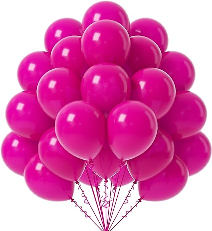12 inch Latex Balloon Helium Hot Pink-L12-7-H