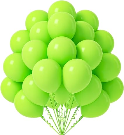 12''  Latex  Light Green Helium  Balloon N247-LG-H