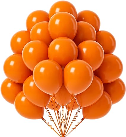 12''  Latex  Orange Helium  Balloon N247O-H
