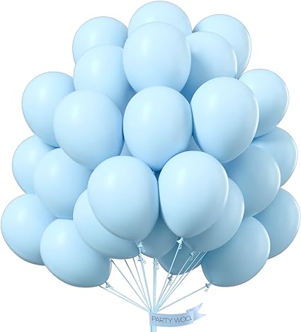 12''  Latex  Pastel Blue Helium  Balloon