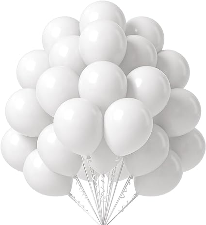 12''Latex White Helium  Balloon N247W-H