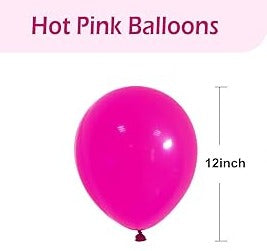 12 inch Latex Balloon  Hot Pink-L12-7