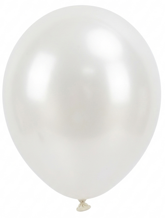 P21-12” - White -2.8G Metallic Balloons (100) مطلوب