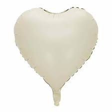 18-inch Matte Cream Heart Foil Balloon