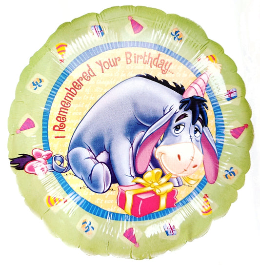18" Foil - I Remembered Your Birthday Eeyore - Winnie The Pooh-34