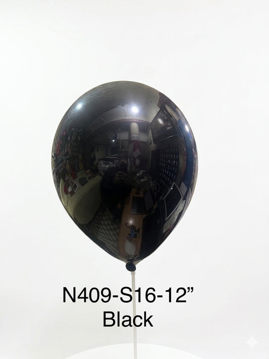 N409 - S16 -  12''  Latex  S16 Black (187)